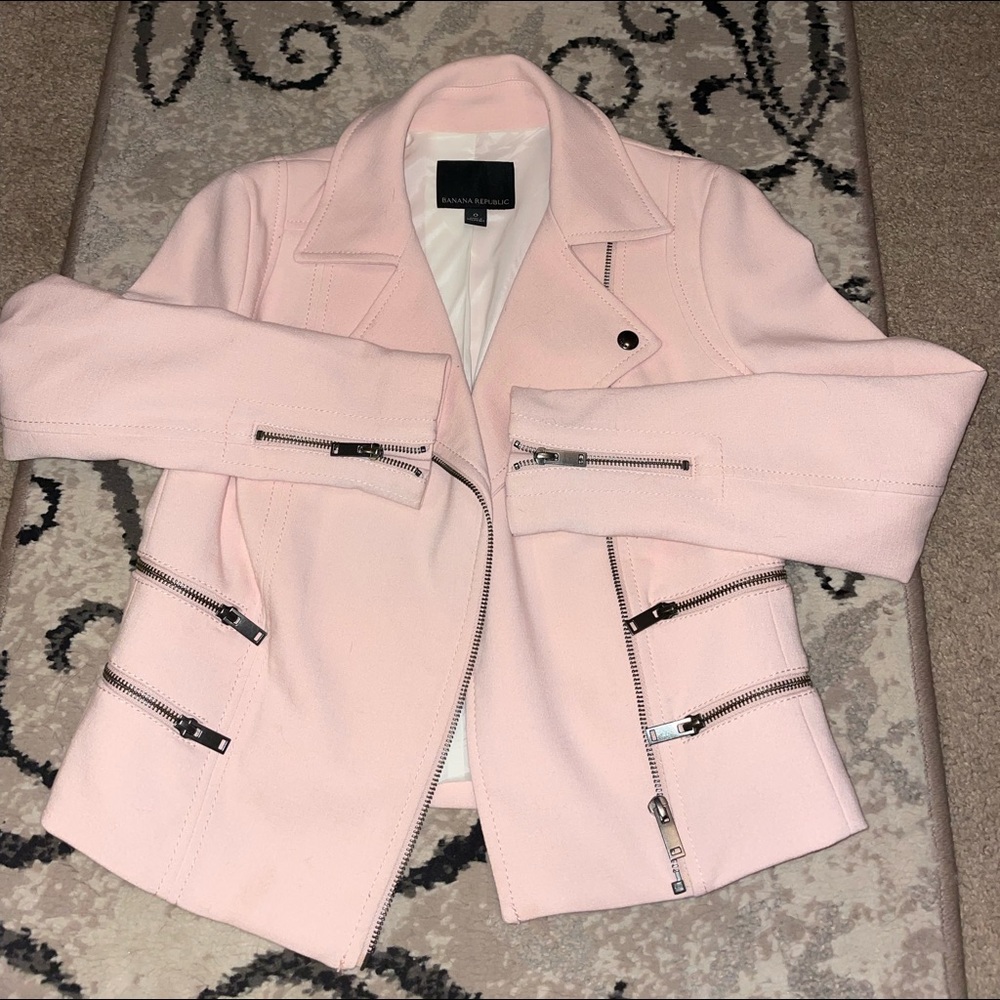 Pink Jacket with zipper details